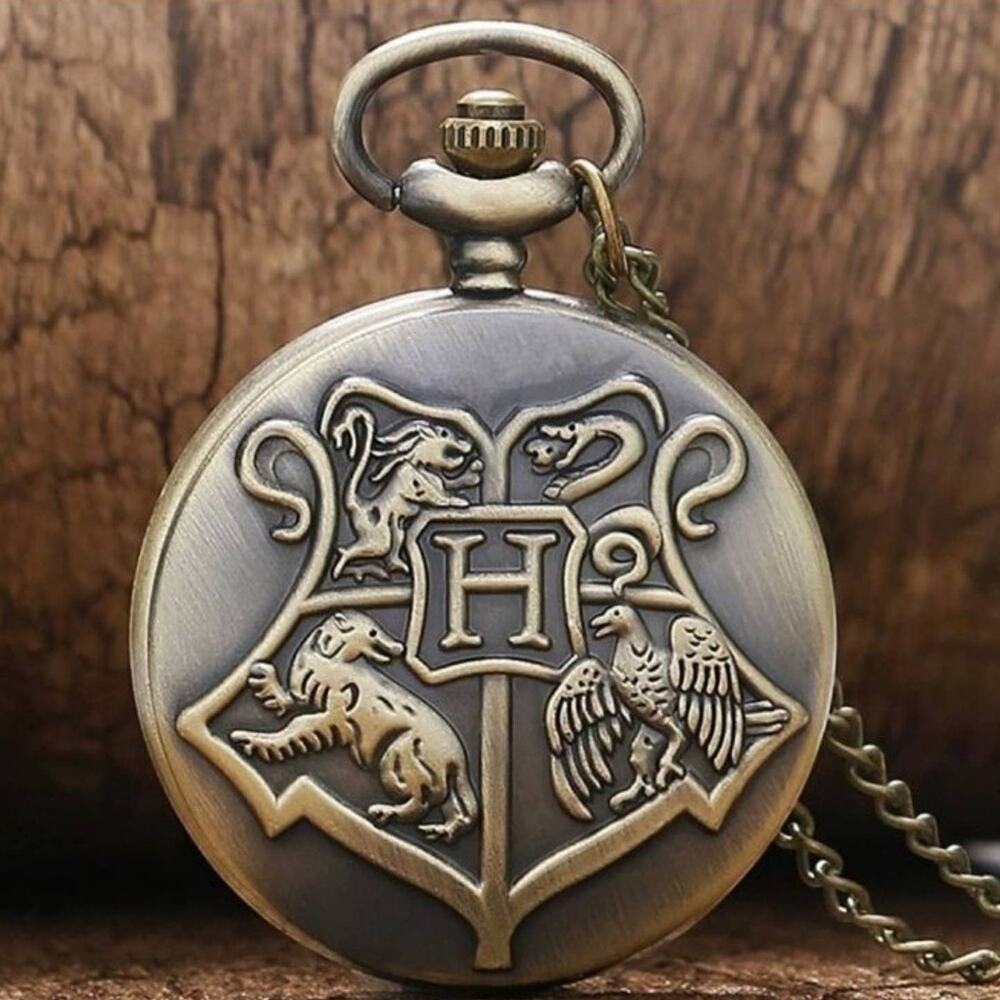 Harry Potter Pocket Watch Hogwarts Clock Gryffindor Christmas Birthday Gift NEW!